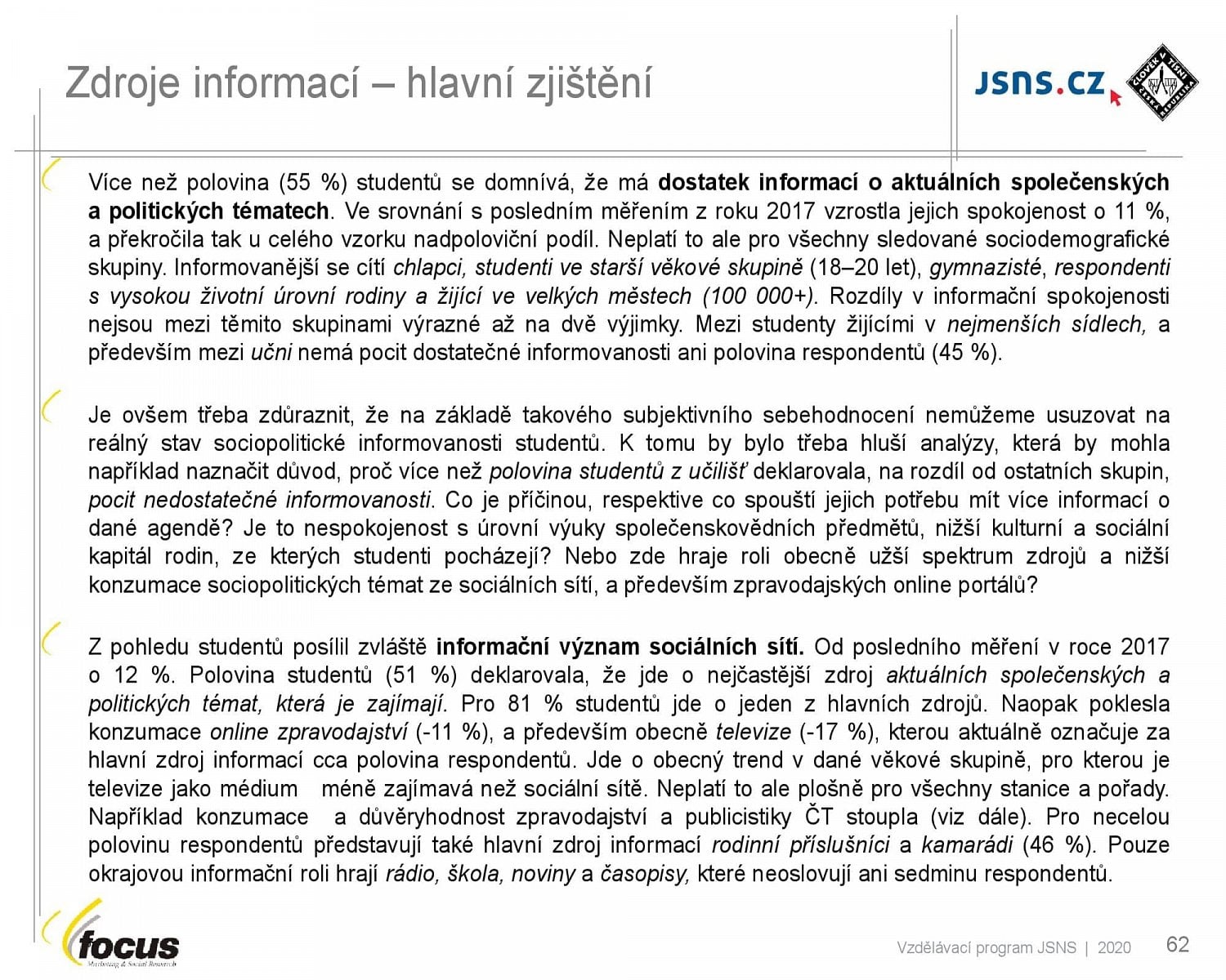 Studenti středních škol a média (2021)