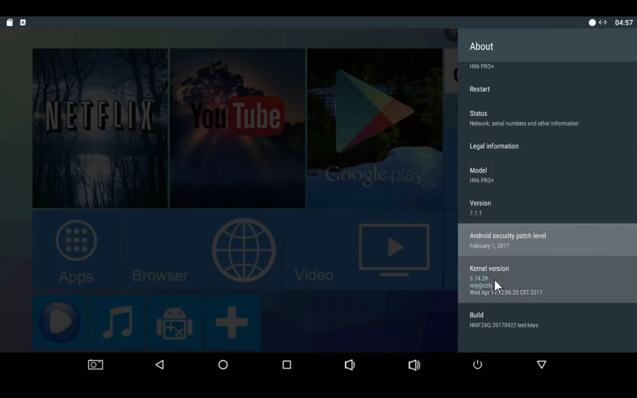 H96 Pro + - Start boxu a Android 7.x