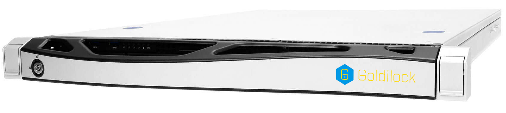 Rack s air gapem Goldilock pro menší firmy.