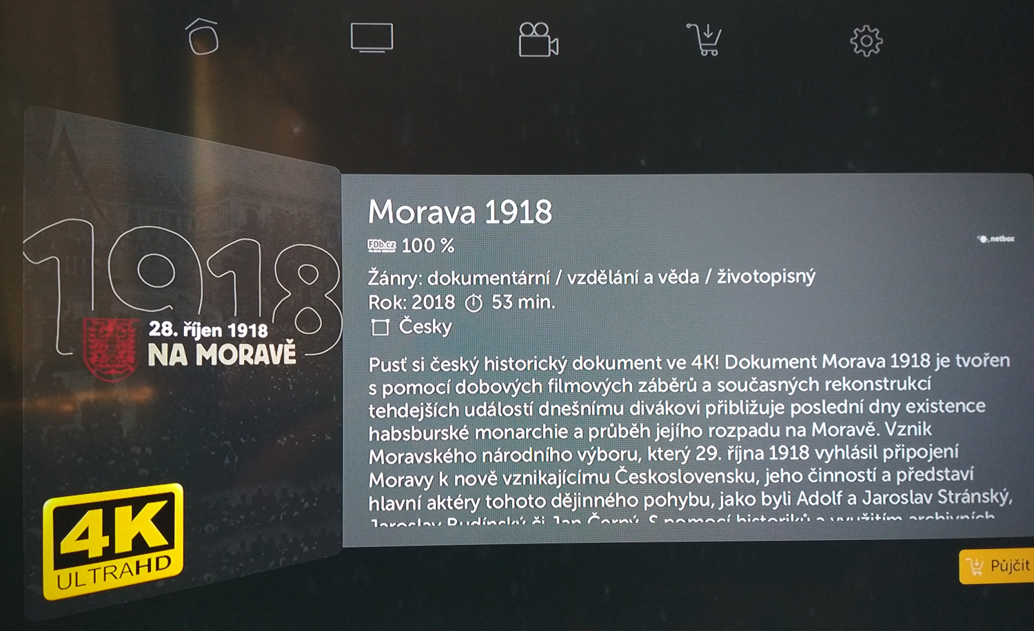 Dokumentární film 28. říjen 1918 na Moravě v Ultra HD (4K)