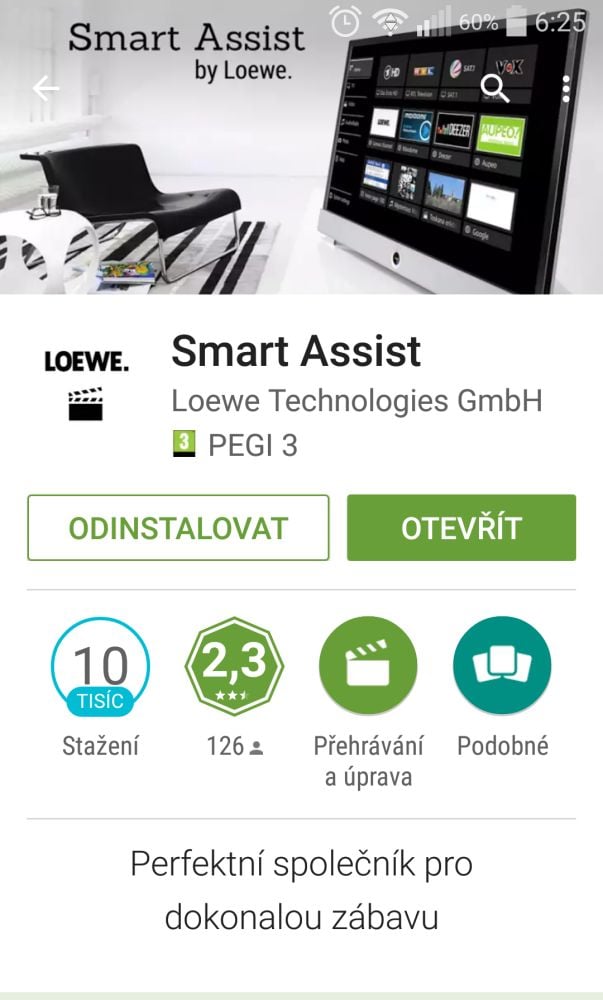 Loewe Bild 7.55 - aplikace Smart Assist