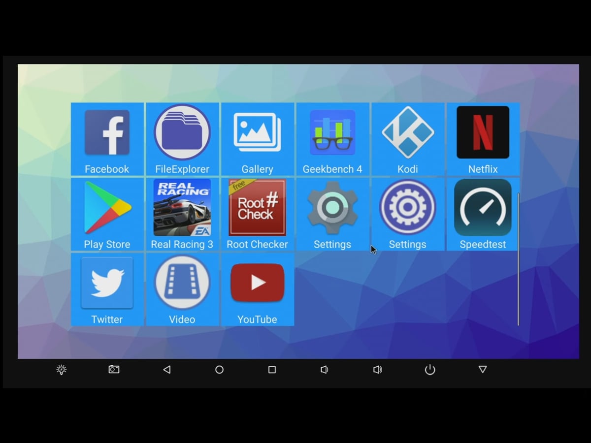 H96 Pro - Start přístroje a hlavní menu (Android Nougat)