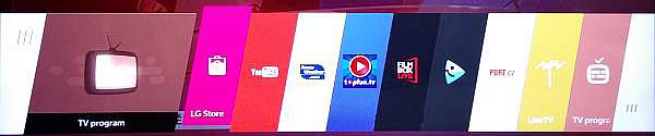 Netradiční vstup do widgetů (najdete tu Topfun, FilmBox i Voyo) nabízí u televizorů s operačním systémem Web OS, společnost LG.