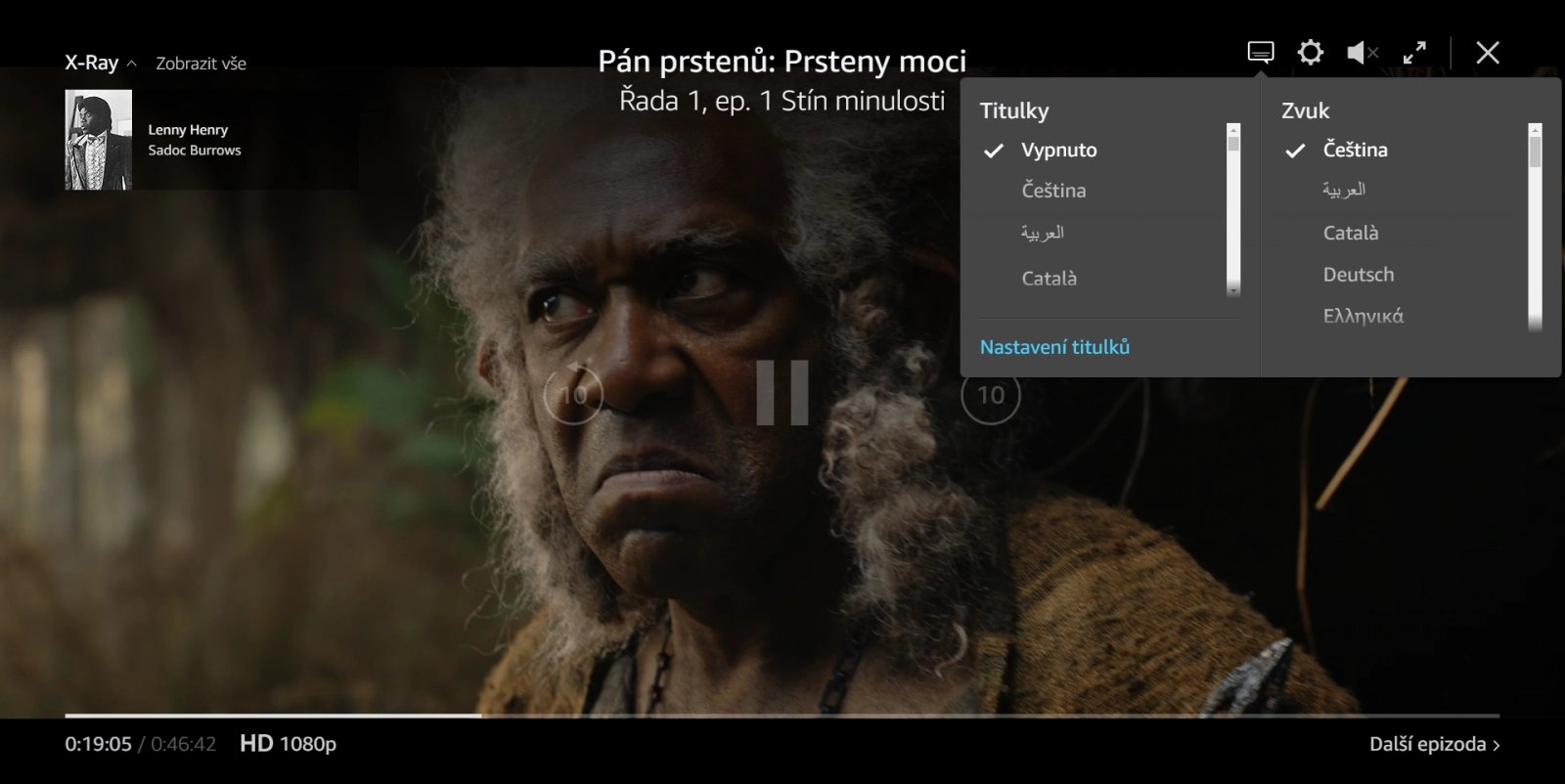 Funkce X-Ray v Amazon Prime Video