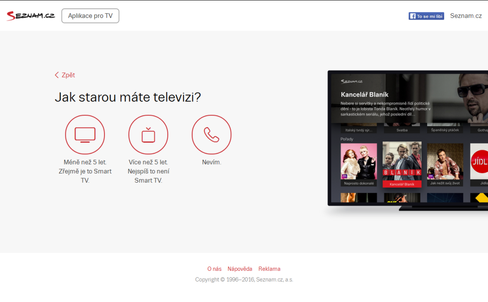 Seznam.cz v DVB-T - spuštěné webové stránky "Jak naladit"