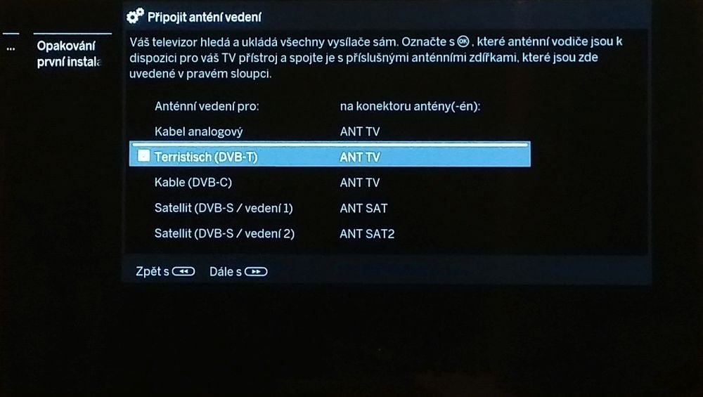 Loewe Bild 7.55-instalace