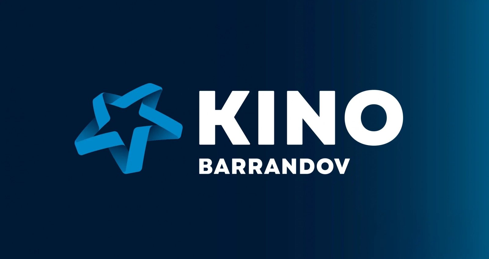 Nové logo tematického programu Kino Barrandov, varianta negativ.