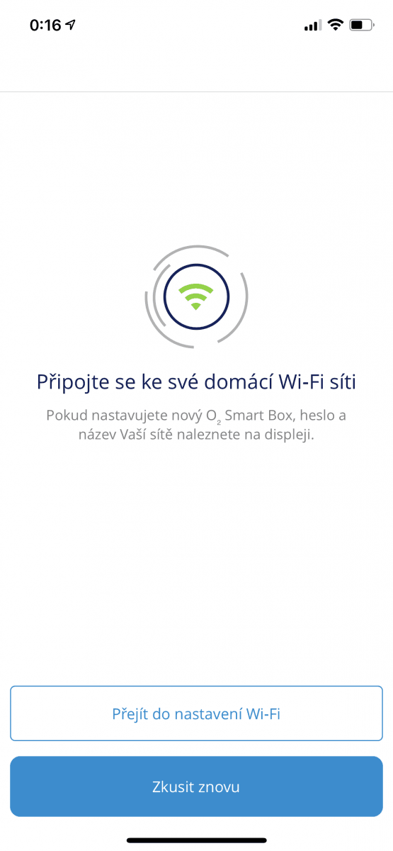 Mobilní aplikace pro ovládání O₂ Smart Boxu