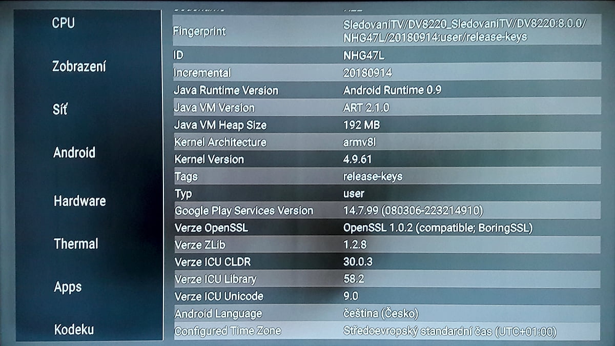 Box SledováníTV - AIDA64