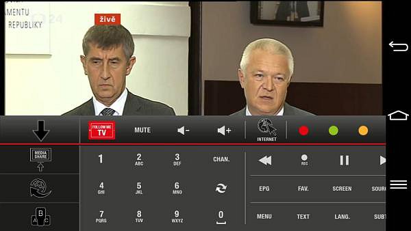 Gogen TVF40384Web nabízí výbornou aplikaci Smart Center pro mobil či tablet, která dokáže nejen televizor ovládat, ale i převzít obraz z televizního tuneru. A fungovalo to naprosto pohodově!