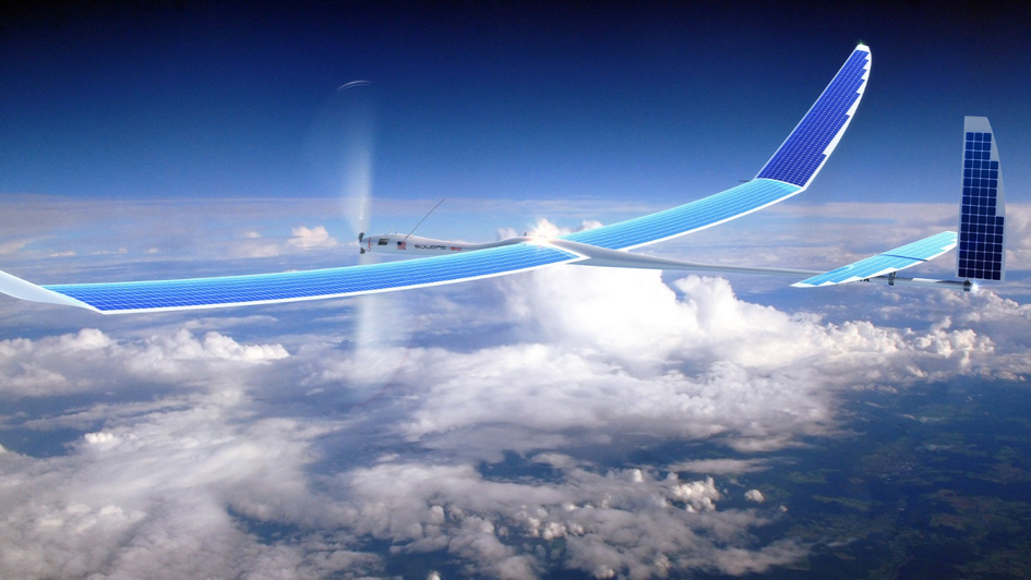 Dron na solární energii pohybující se ve výškách nad 20 kilometrů pro šíření internetového signálu