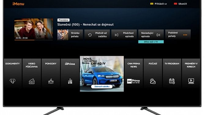 HbbTV televize Prima