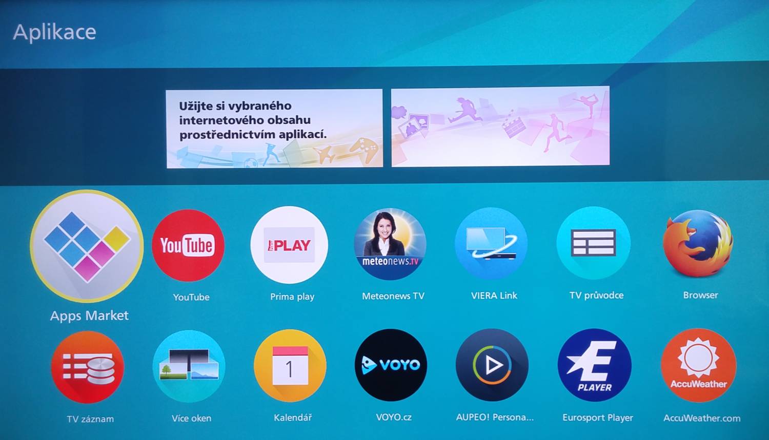Aplikace - úvodní nabídka