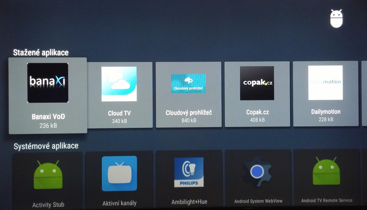 Android TV – nastavení