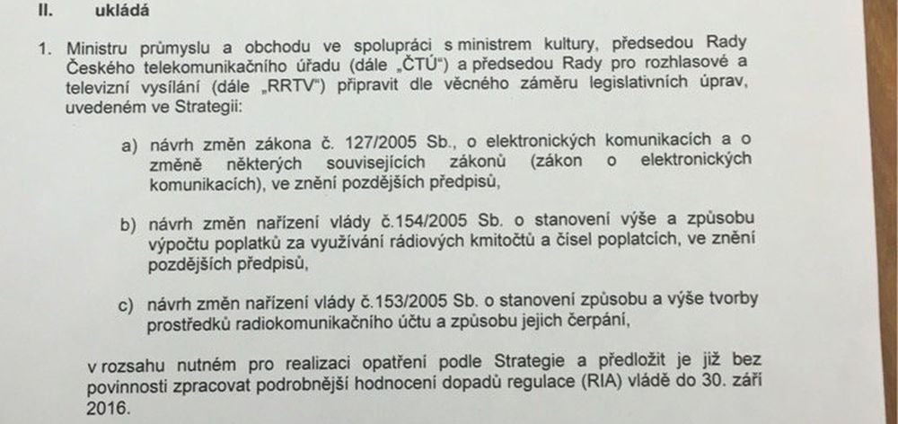 Strategie DVB-T2 schválena, úvodní list