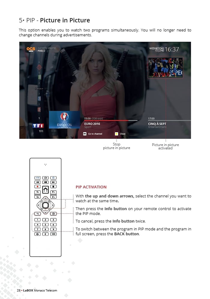 Uživatelské prostředí Monaco Telecom