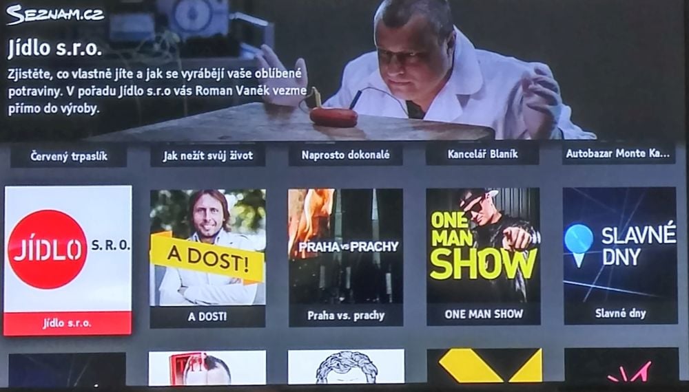 Seznam.cz TV v praxi (HbbTV funkční)