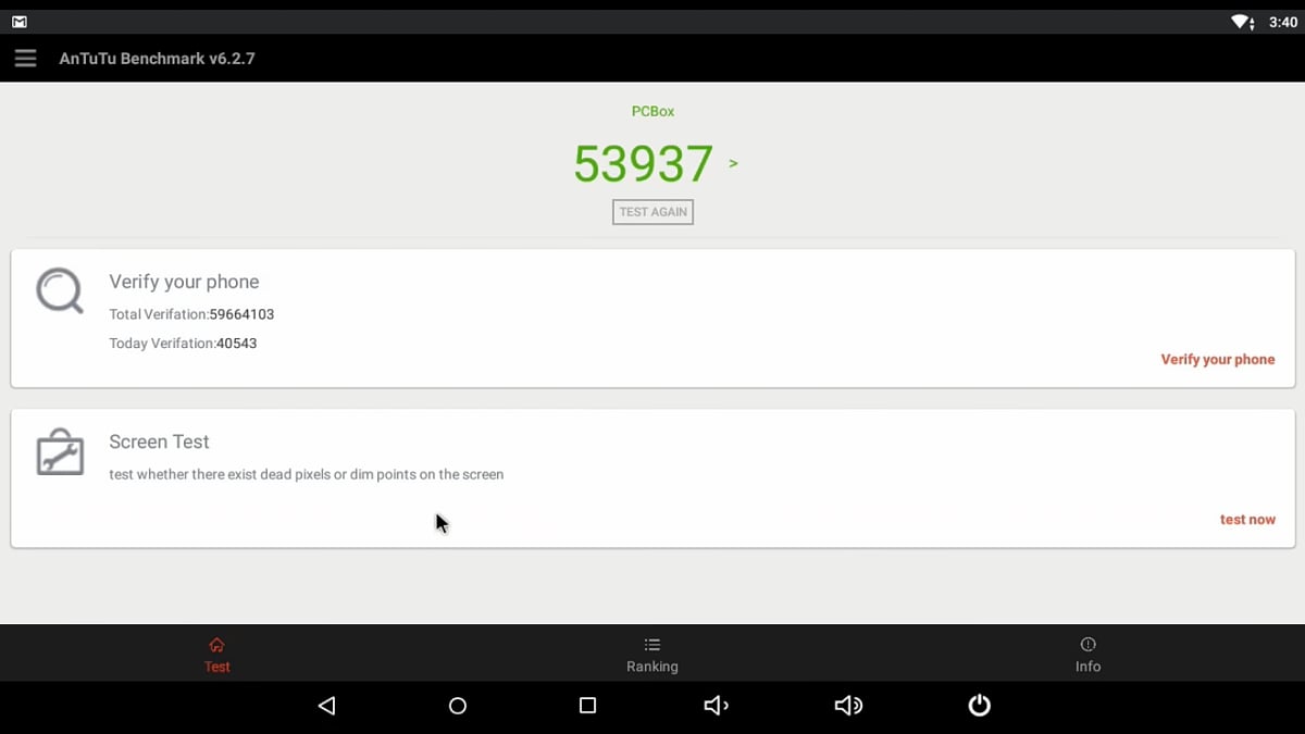 X5 Dual Boot Mini PC - Benchmarky Android