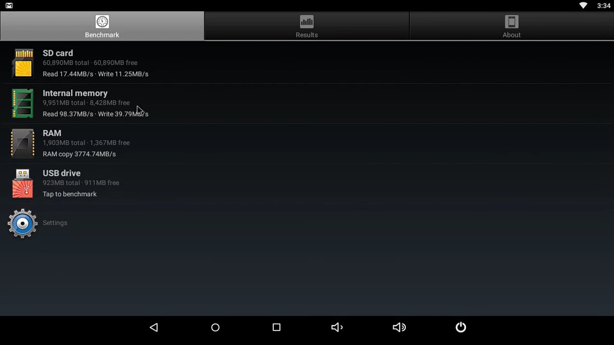X5 Dual Boot Mini PC - Benchmarky Android