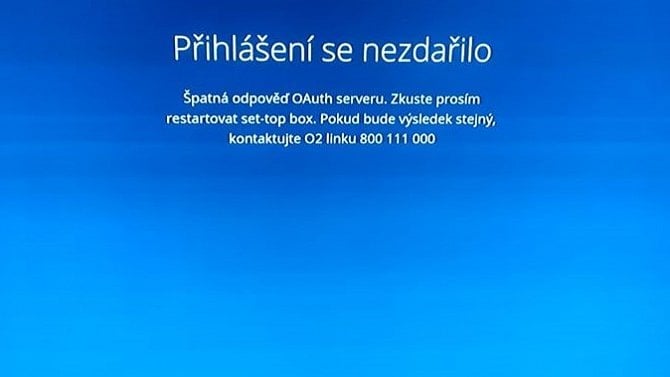 Výpadek O2 TV