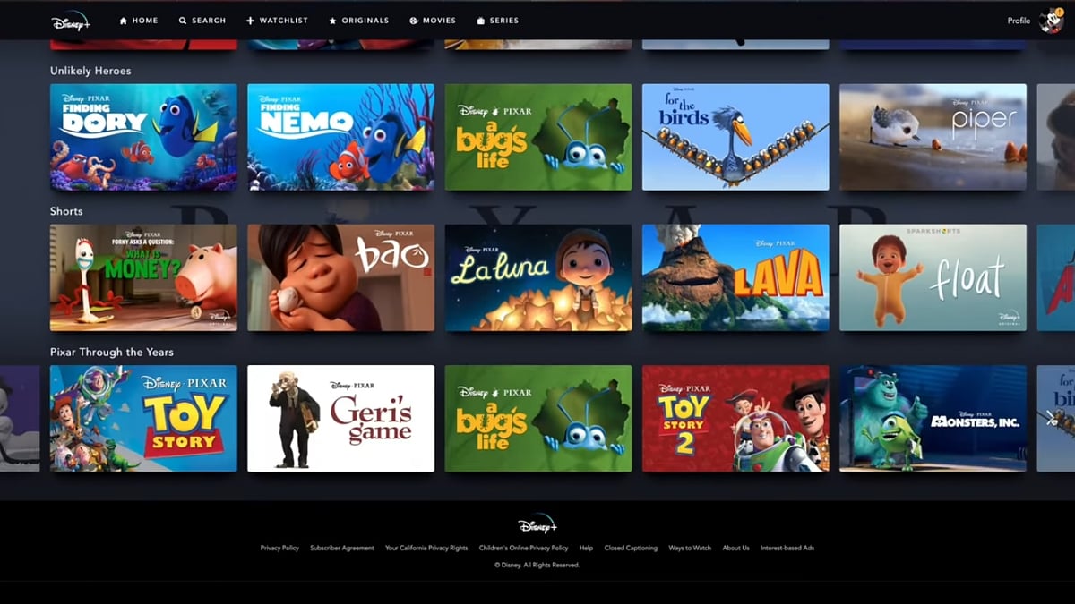 Produkce Pixar v Disney+