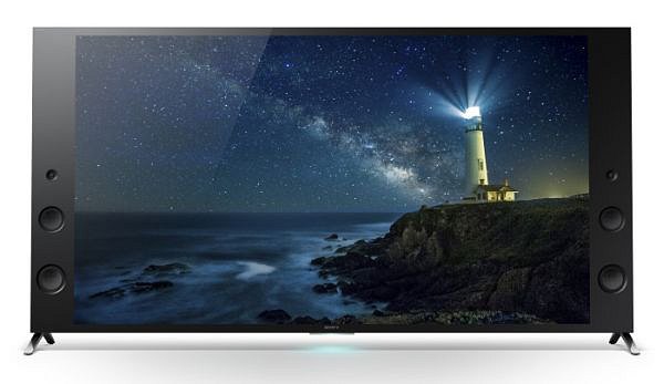 Sony KD-75X9405C (249.990 Kč, 191 cm) upoutá především šesticí nepřehlédnutelných reproduktorů.