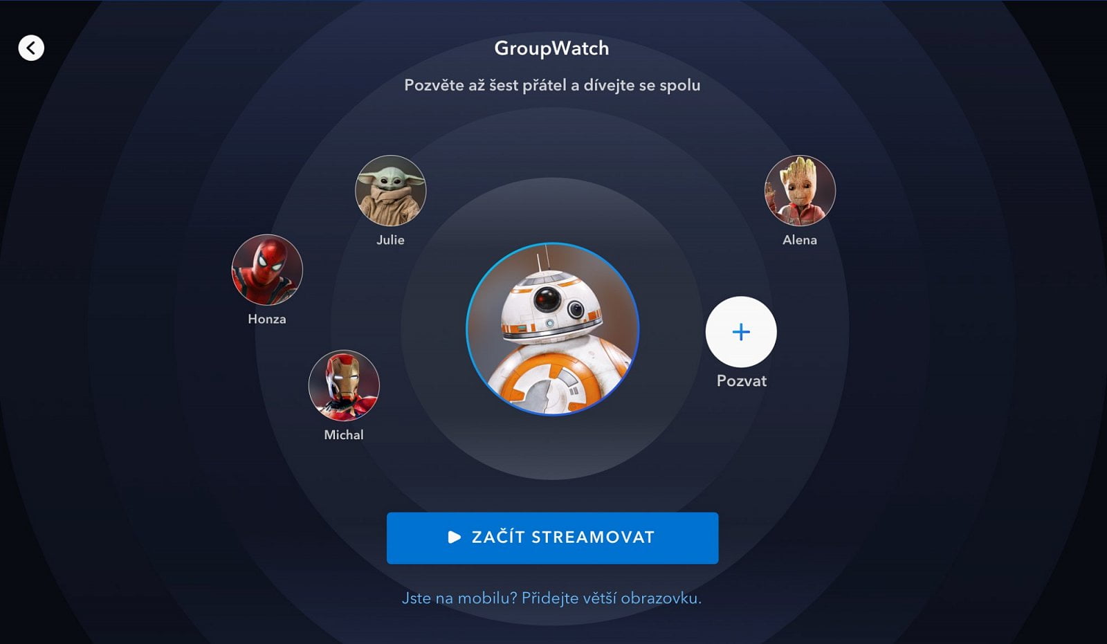 Funkce GroupWatch v Disney+
