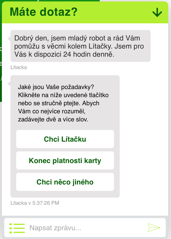 Chatboti pro Lítačku a Prahu 12