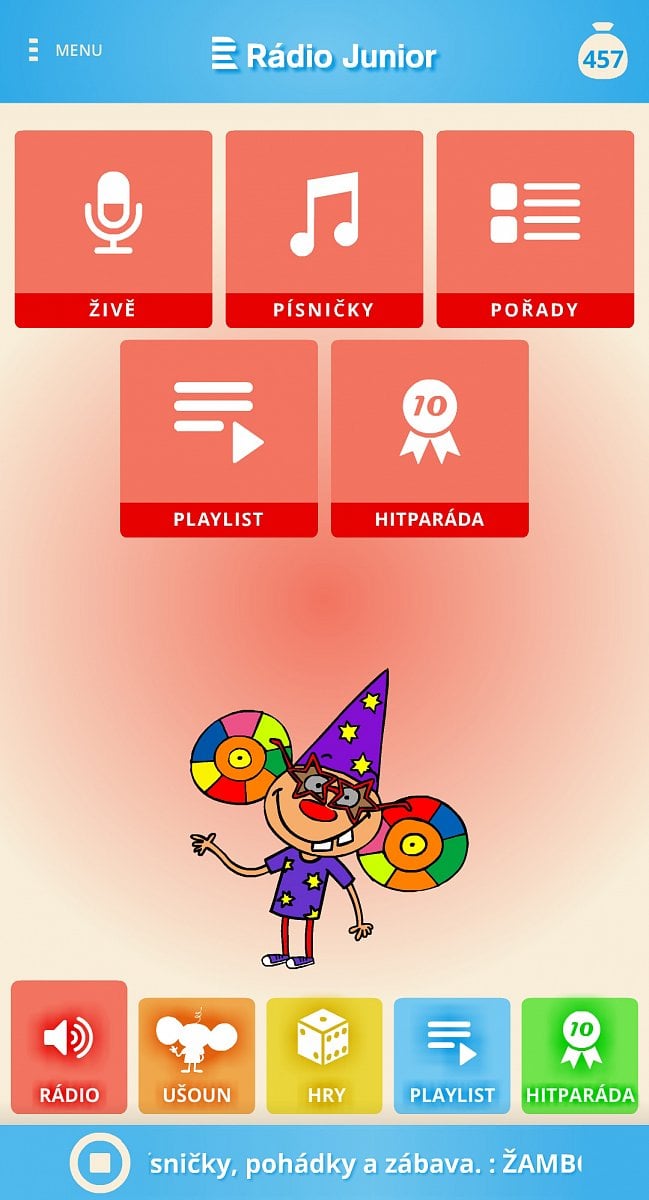 Aplikace Rádio Junior