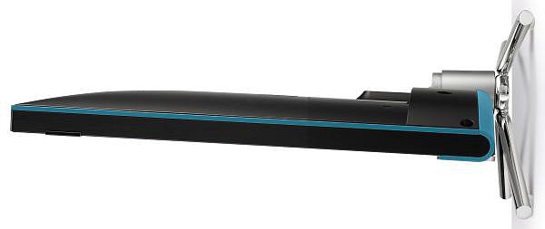 Elegantní profil Loewe Connect 32 s rozumnou hloubkou LCD panelu.