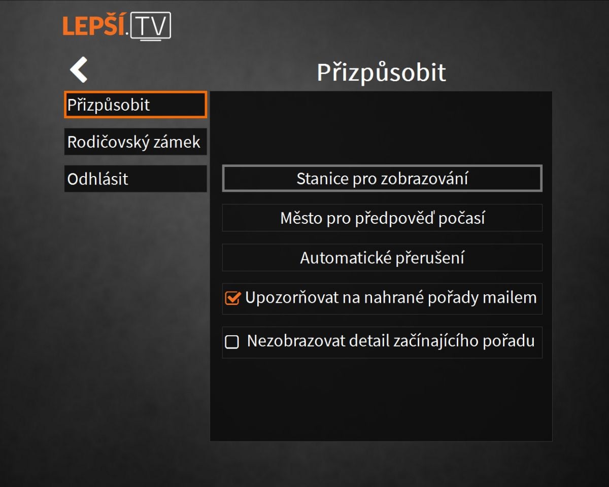 Lepší.TV na PC - stanice pro zobrazování