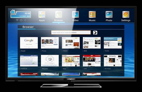 Sencor SLE 39A1000M4 (8.490 Kč) s 99cm vyniká především operačním systémem Android 4…
