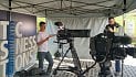 Kamera Fujinon na pozadí, pracuje momentálně s rozlišením Full HD, ale po aktualizaci, jak nám řekl David Petrov, je prý schopna natáčet do Ultra HD (4K).