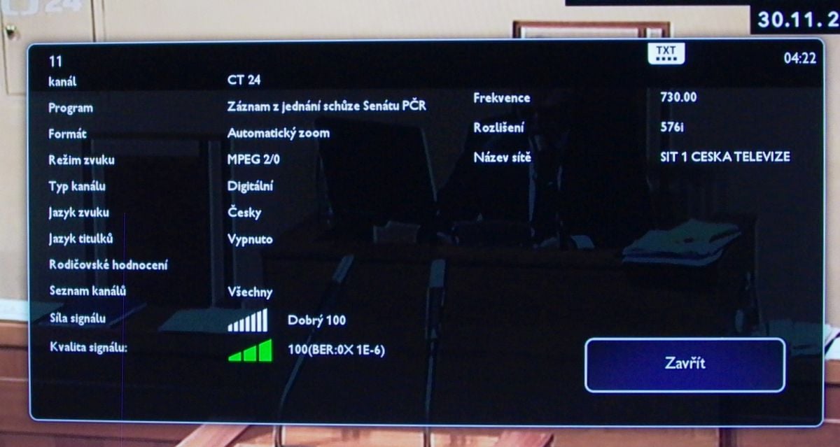 Philips 24PFS5231 – Signál – informace