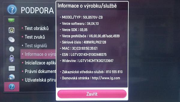 Televizor LG 50LB570V redakčního kolegy Lukáše Poláka postavený na platformě NetCast z roku 2014. Widget Netflixu pro region Česko mu byl zprovozněn zhruba v polovině ledna.