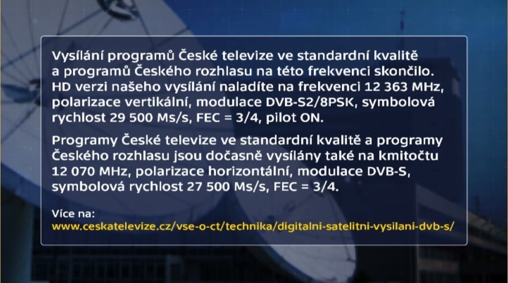 Vypnutí frekvence 12 525