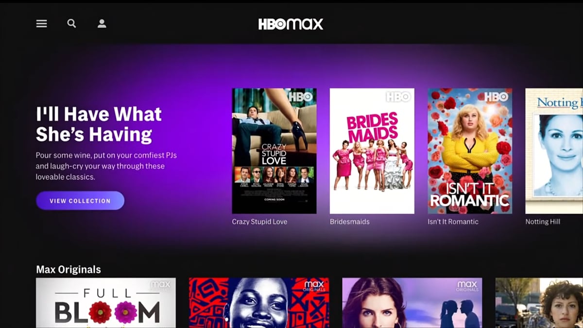 Uživatelské prostředí a nabídka HBO Max