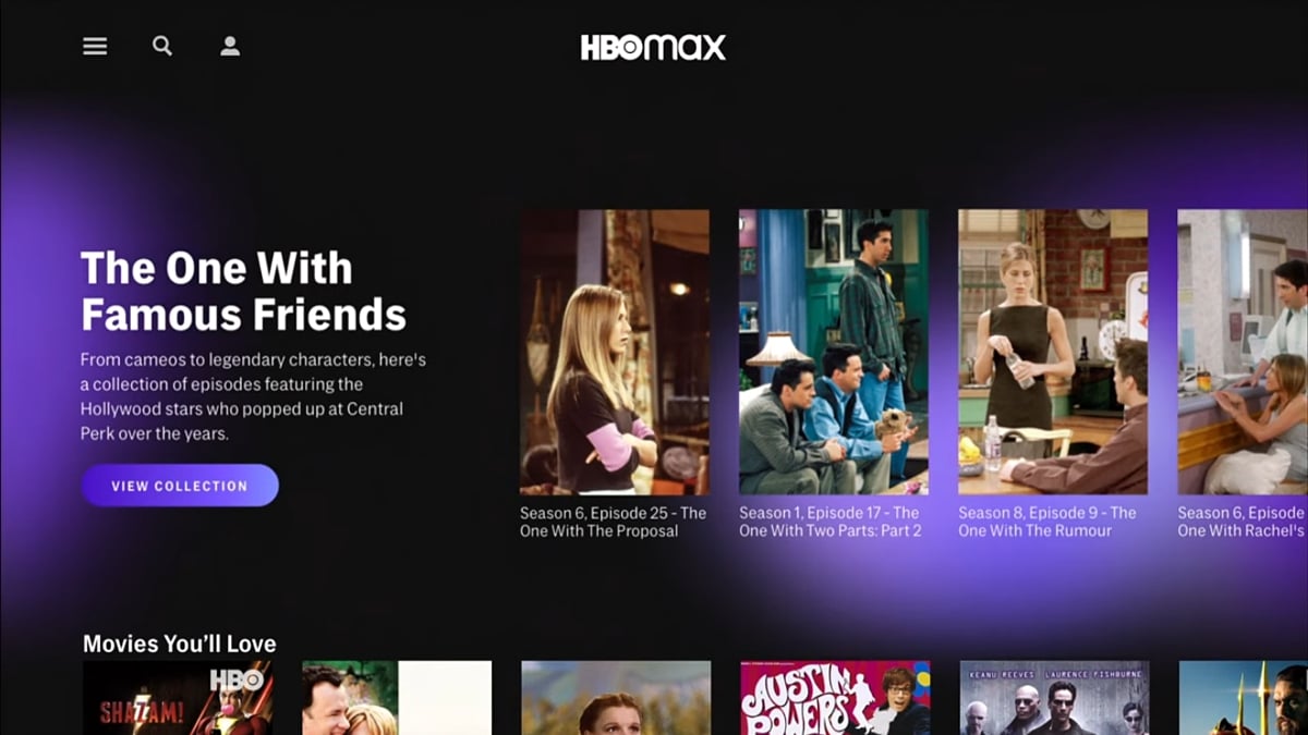 Uživatelské prostředí a nabídka HBO Max
