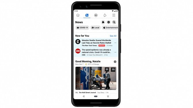 Facebook News - mobilní aplikace