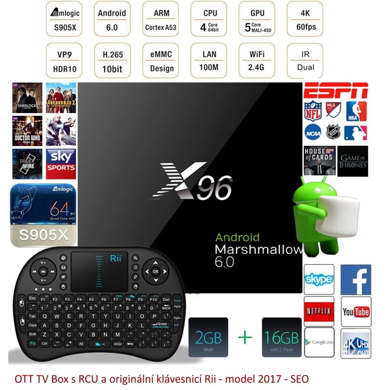 Galerie set-top boxu s klávesnicí