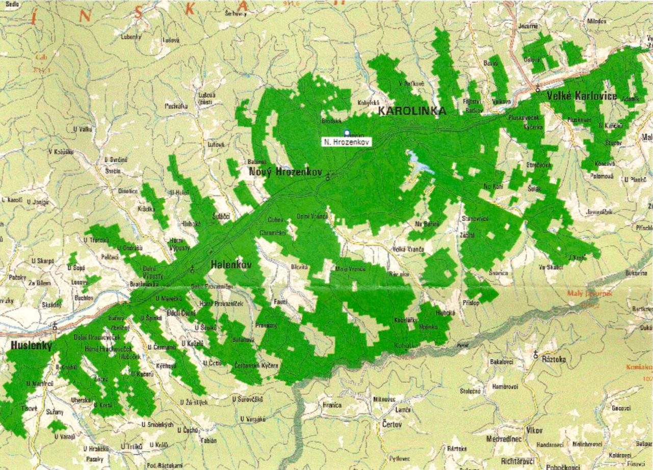 Orientační mapa pokrytí signálem