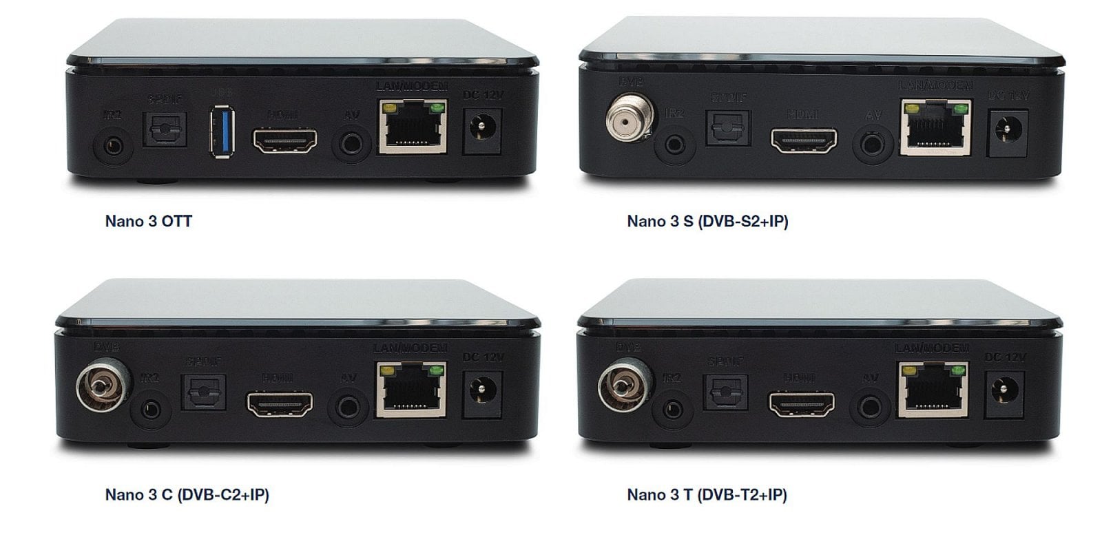 Řada Nano 3 – zadní panel