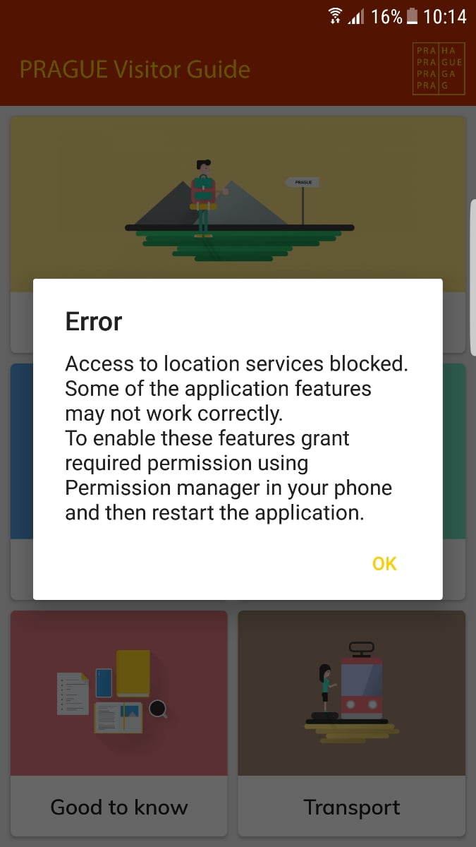 Aplikace Prague Visitor Guide od Prahy a Operátora ICT