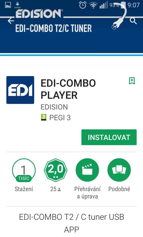 Edision EDI-Combo T2 - instalace