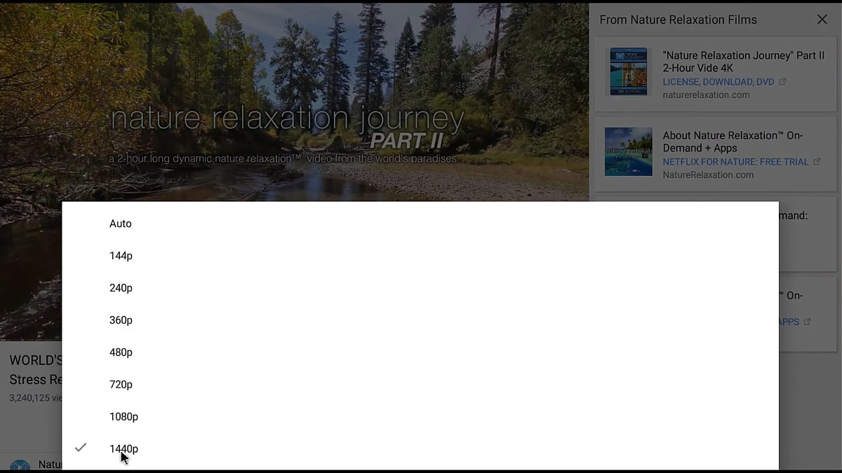 Zidoo H6 Pro - Přehrávání 1440p ve zmenšeném a plném okně