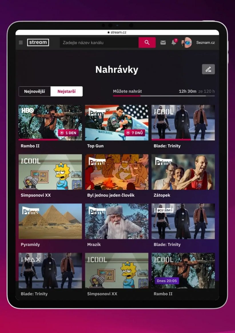 Nerealizovaná IPTV/VOD platforma Seznam.cz