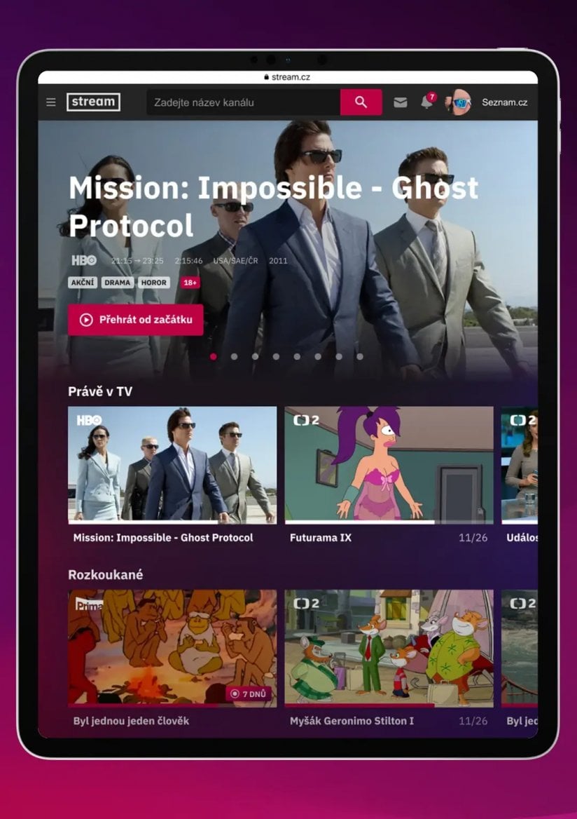 Nerealizovaná IPTV/VOD platforma Seznam.cz