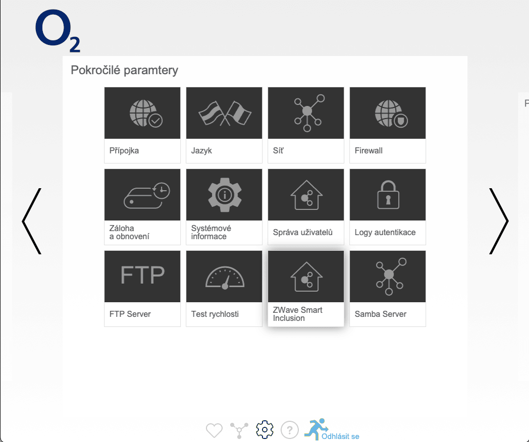 O₂ Smart Box (2021): Administrace