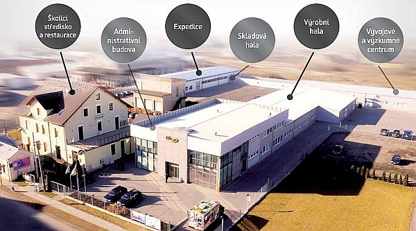 Sídlo společnosti Elko EP z perspektivy.