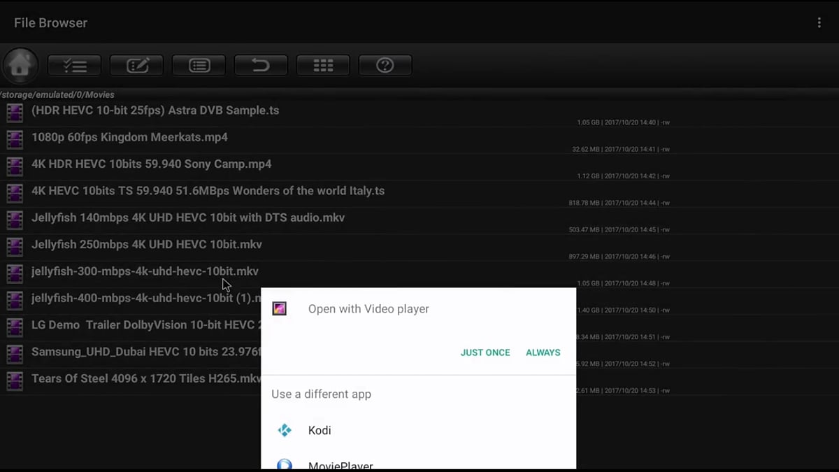 Mecool M8S Pro L - Ukázky přehrávání – média přehrávač 1/2